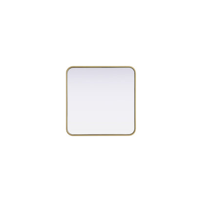 Contour Metal Square Mirror 24x24 in Brass