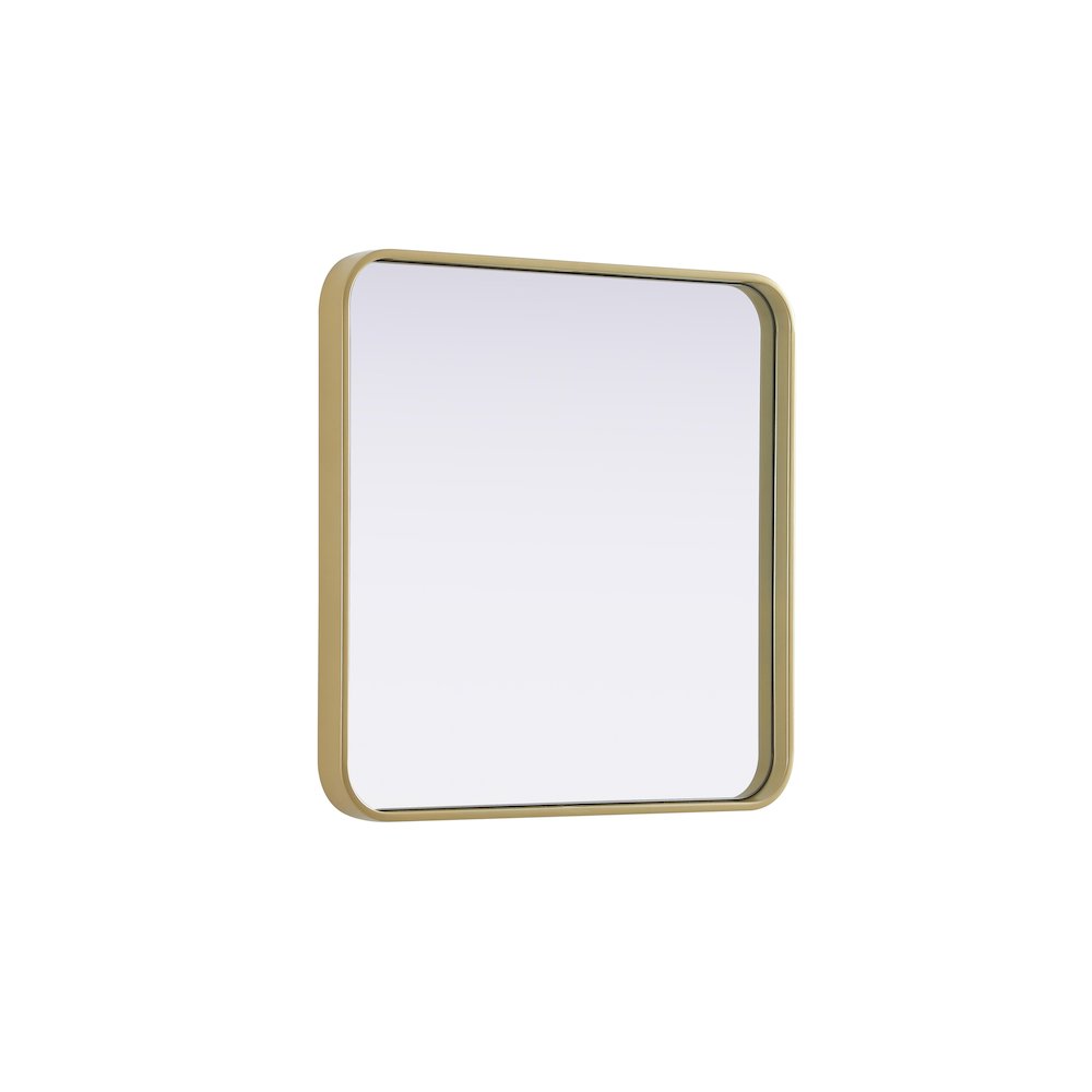 Contour Metal Square Mirror 24x24 in Brass