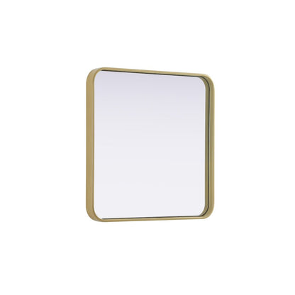 Contour Metal Square Mirror 24x24 in Brass