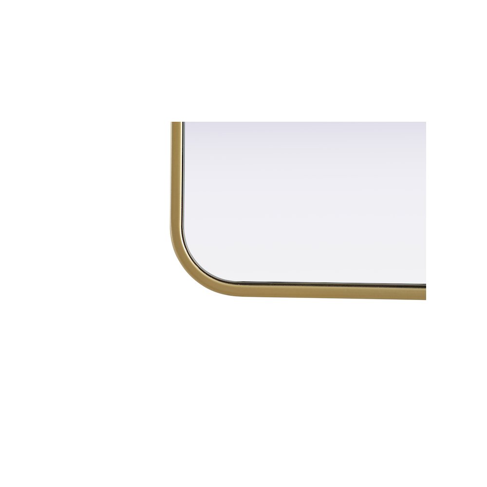 Contour Metal Square Mirror 24x24 in Brass