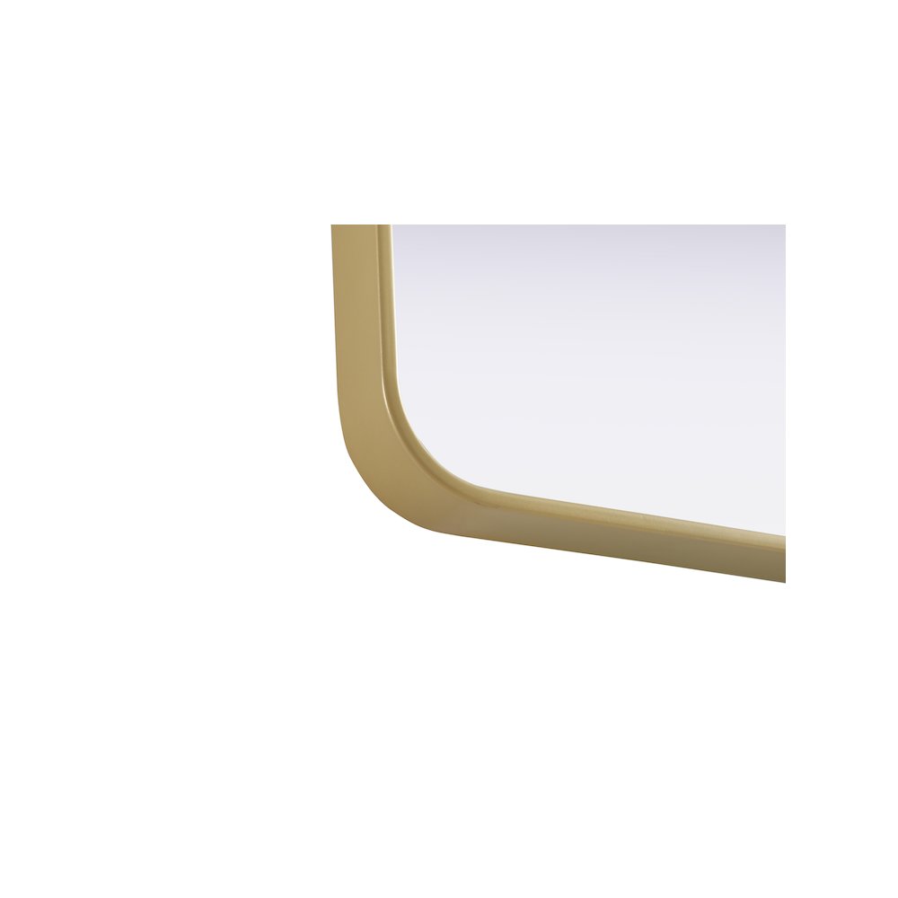 Contour Metal Square Mirror 24x24 in Brass