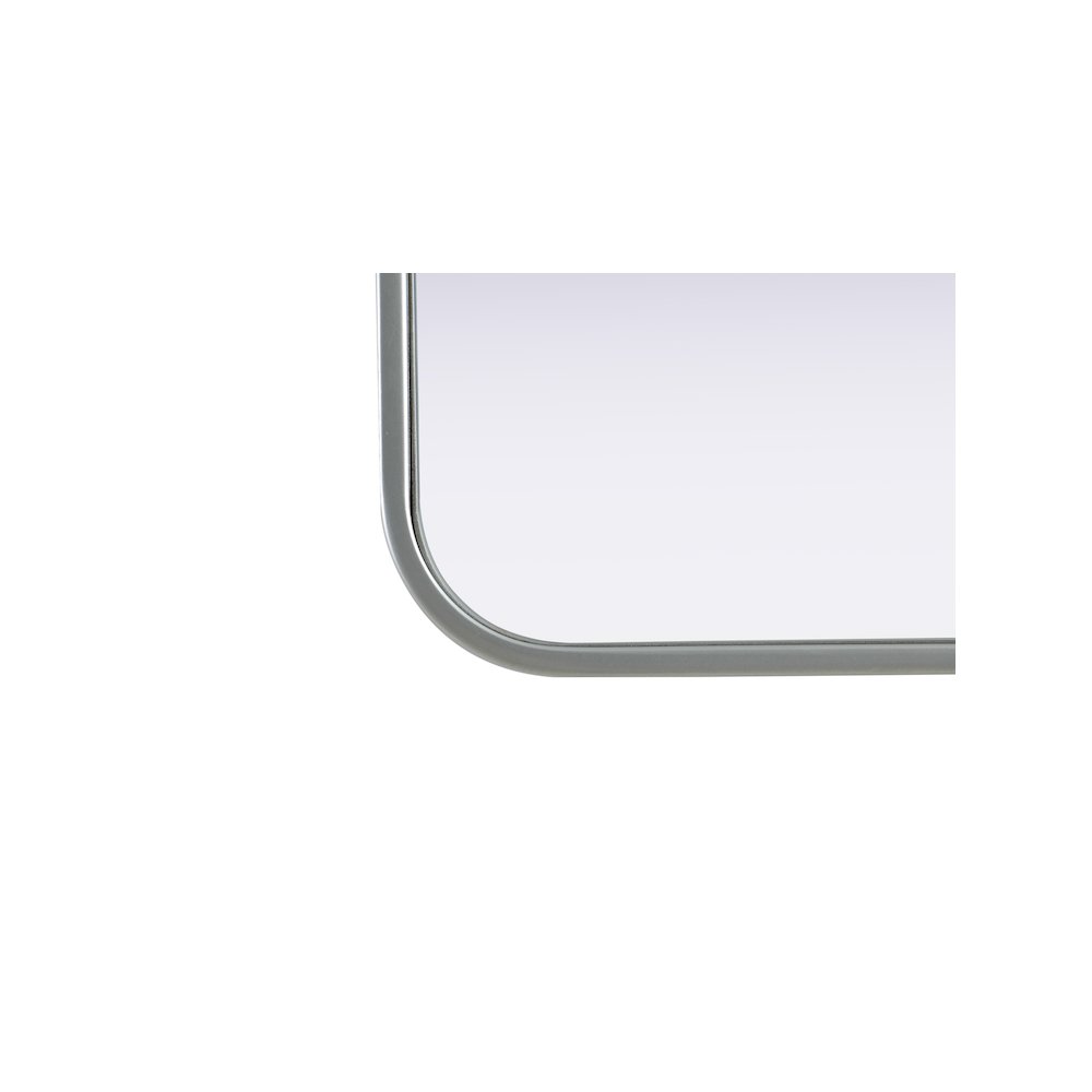 Contour Metal Square Mirror 24x24 in Silver