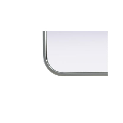 Contour Metal Square Mirror 24x24 in Silver