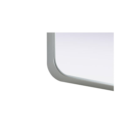 Contour Metal Square Mirror 24x24 in Silver