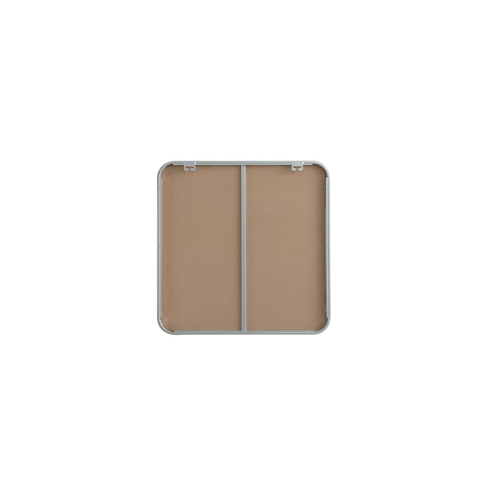 Contour Metal Square Mirror 24x24 in Silver