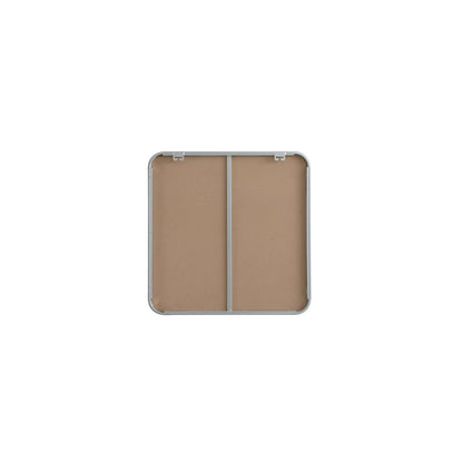 Contour Metal Square Mirror 24x24 in Silver