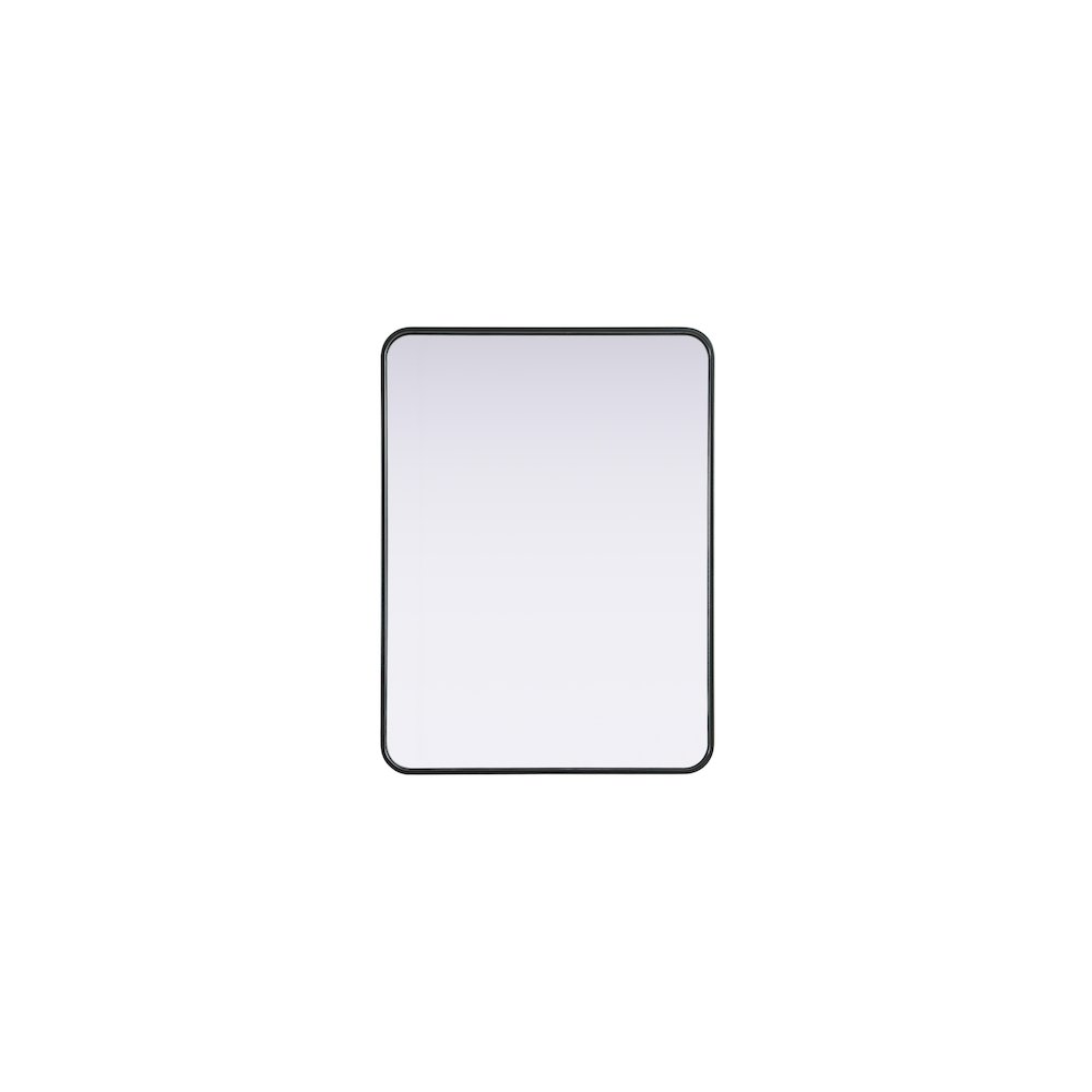 Contour Metal Rectangle Mirror 24x32 in Black