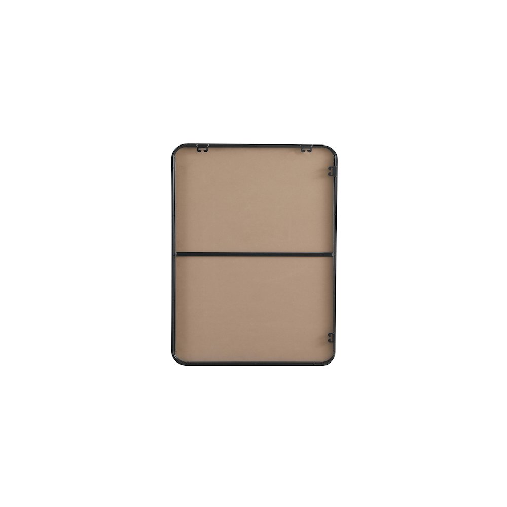 Contour Metal Rectangle Mirror 24x32 in Black