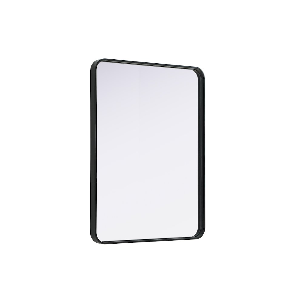Contour Metal Rectangle Mirror 24x32 in Black