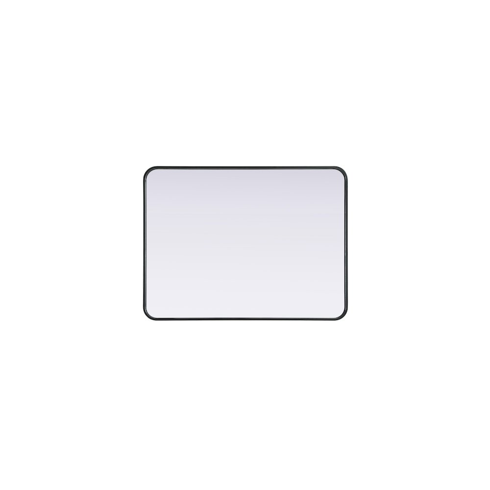 Contour Metal Rectangle Mirror 24x32 in Black