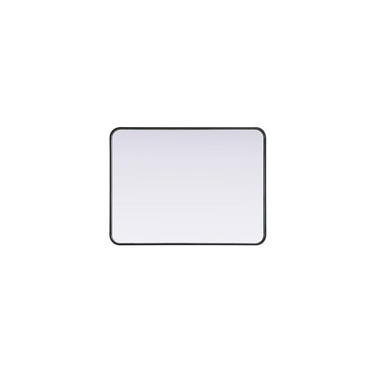 Contour Metal Rectangle Mirror 24x32 in Black