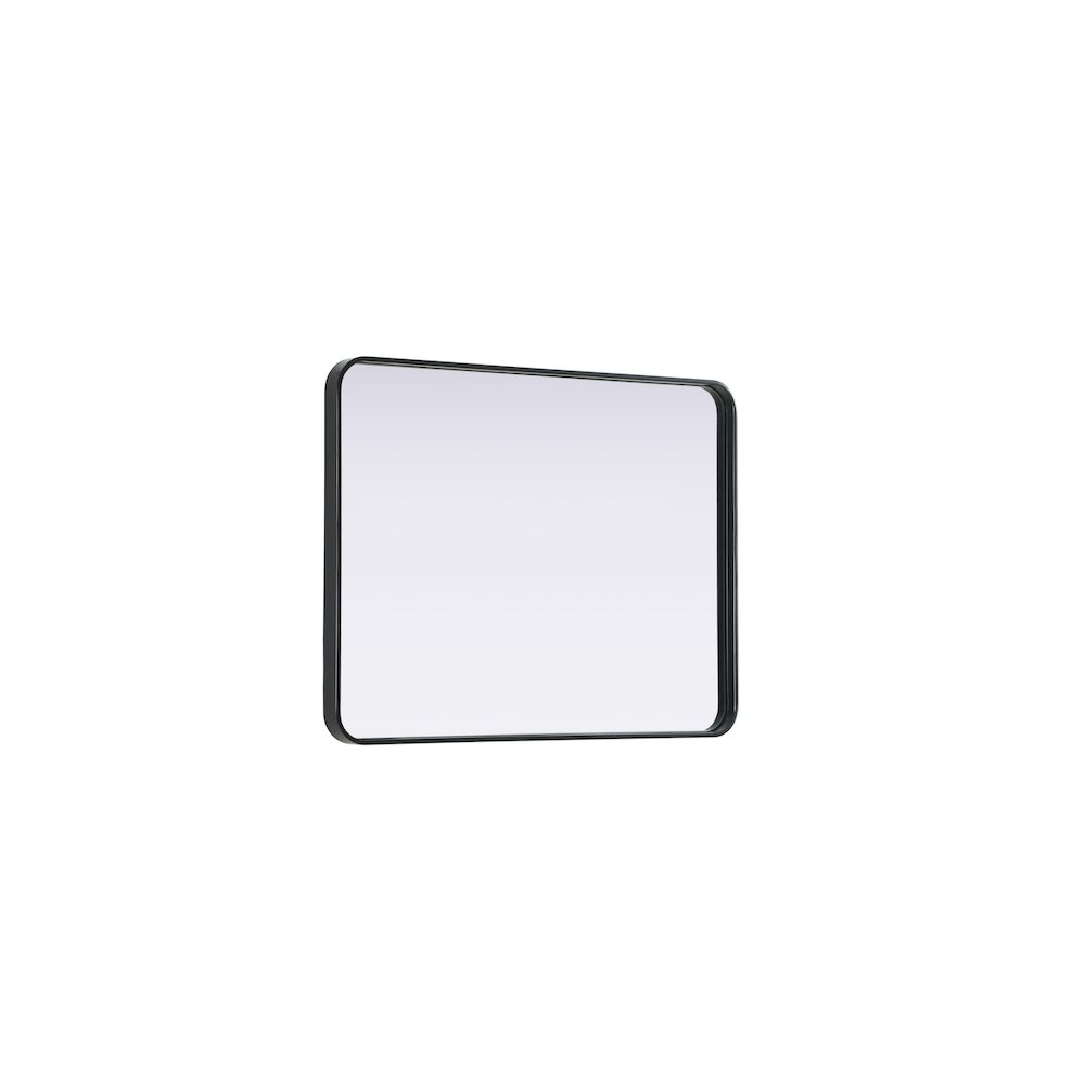 Contour Metal Rectangle Mirror 24x32 in Black