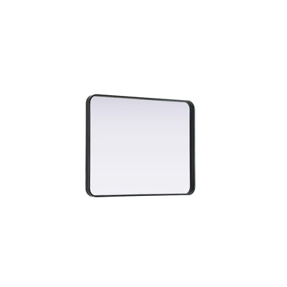 Contour Metal Rectangle Mirror 24x32 in Black