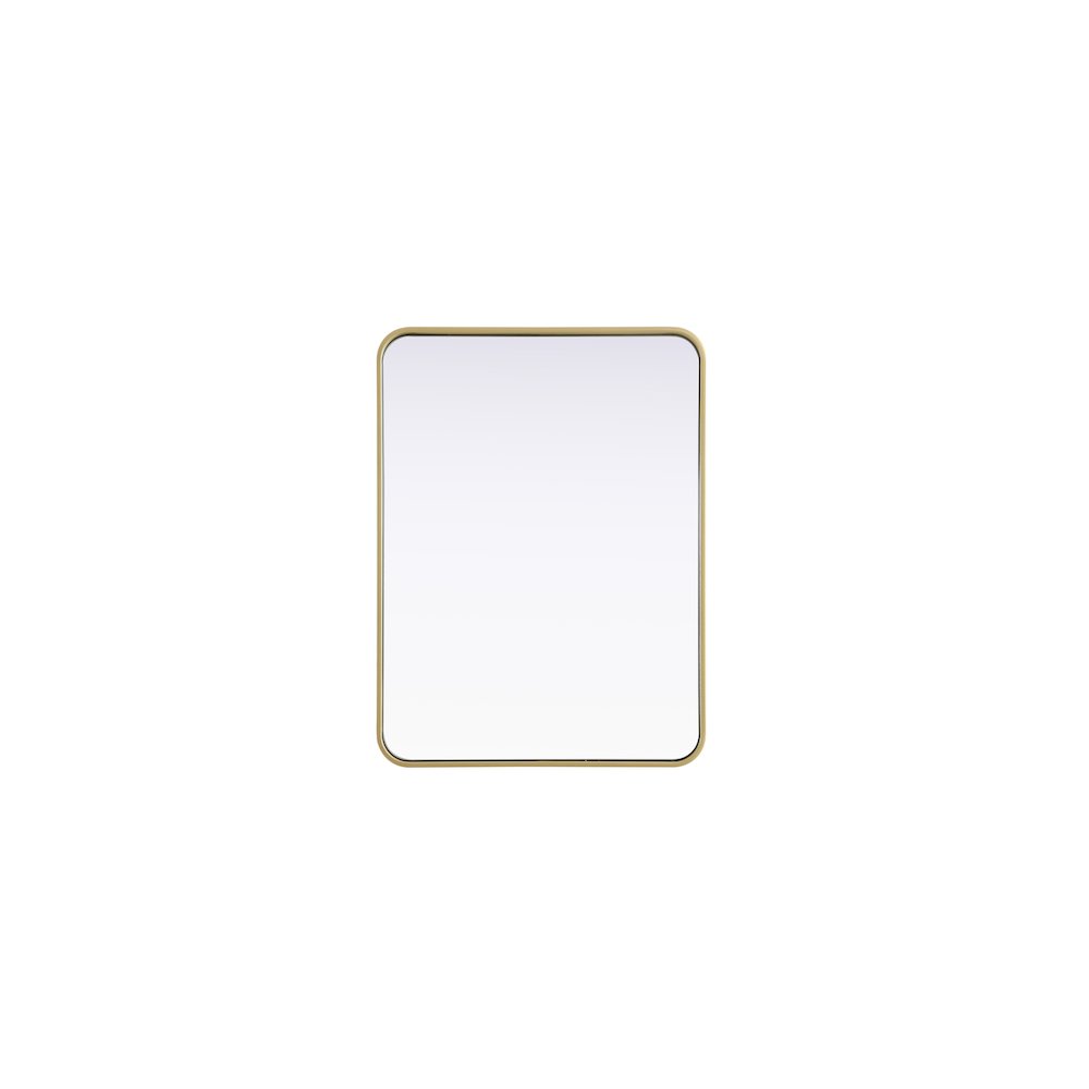 Contour Metal Rectangle Mirror 24x32 in Brass