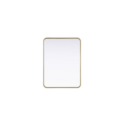 Contour Metal Rectangle Mirror 24x32 in Brass