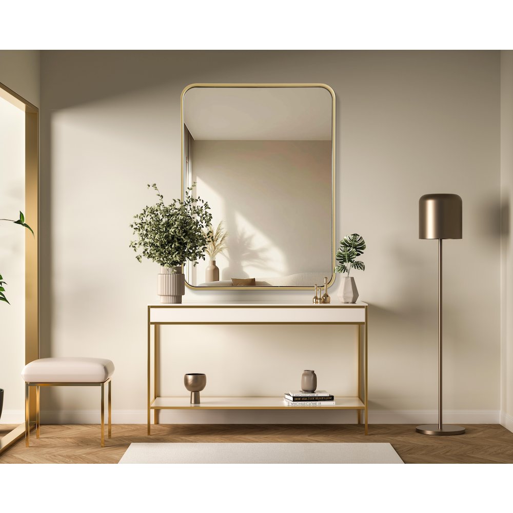 Contour Metal Rectangle Mirror 24x32 in Brass