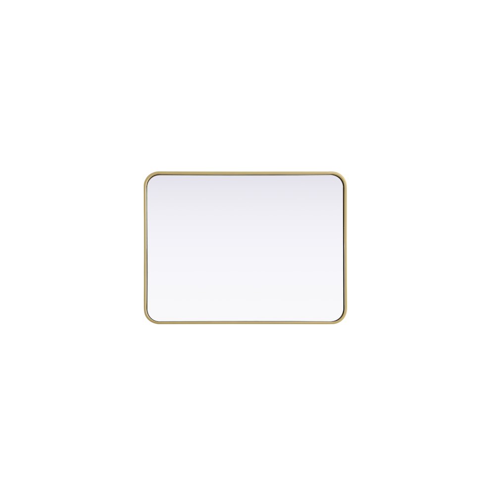 Contour Metal Rectangle Mirror 24x32 in Brass