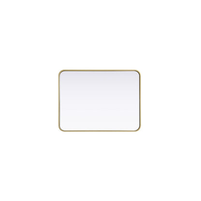 Contour Metal Rectangle Mirror 24x32 in Brass