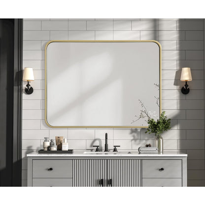 Contour Metal Rectangle Mirror 24x32 in Brass