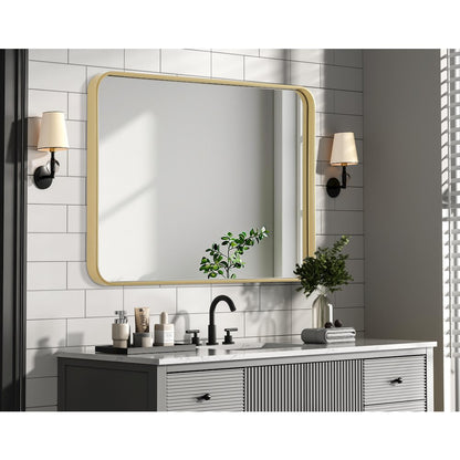 Contour Metal Rectangle Mirror 24x32 in Brass