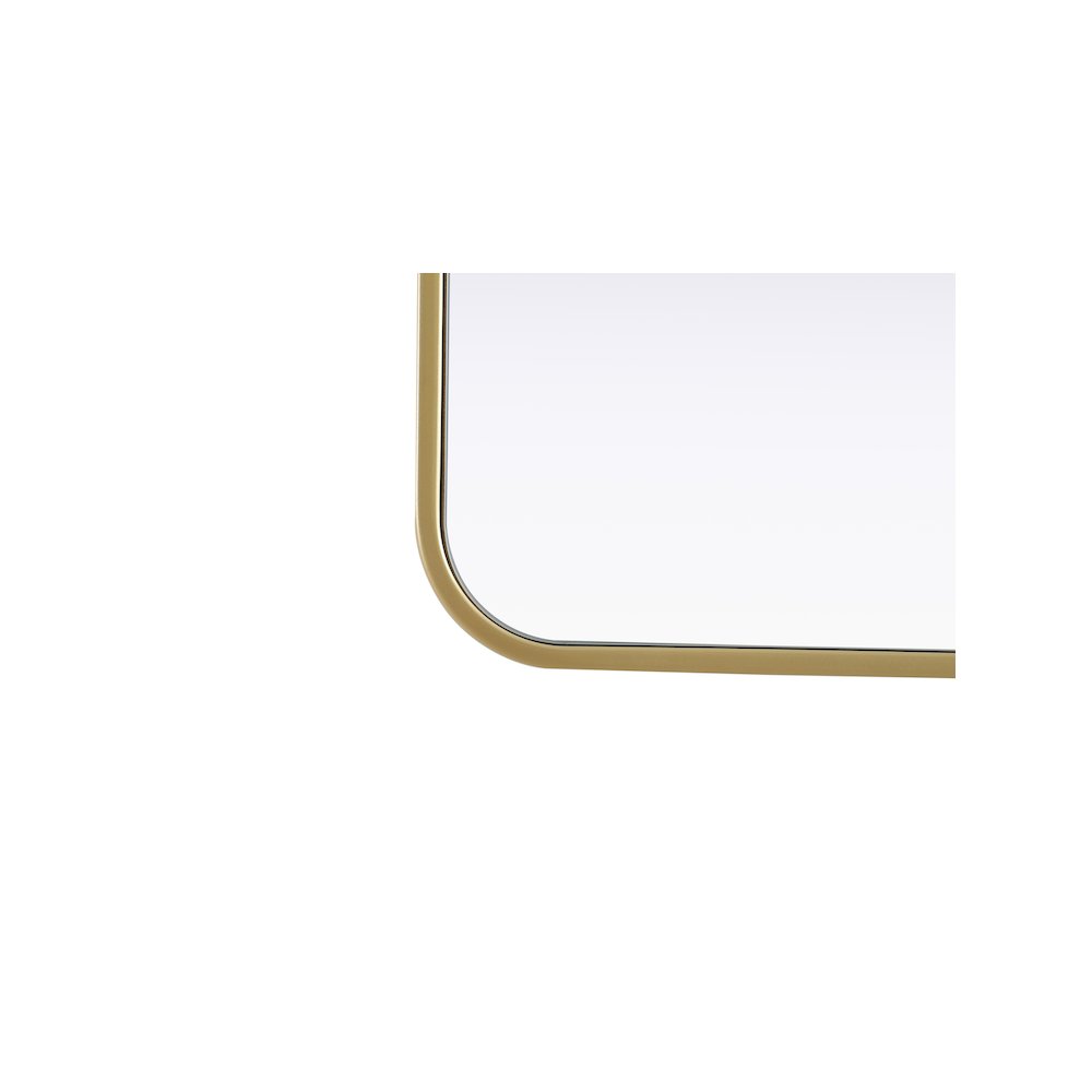 Contour Metal Rectangle Mirror 24x32 in Brass