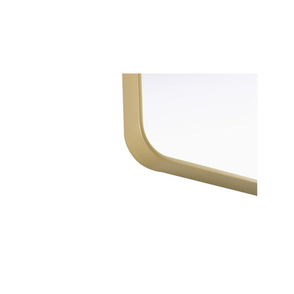 Contour Metal Rectangle Mirror 24x32 in Brass