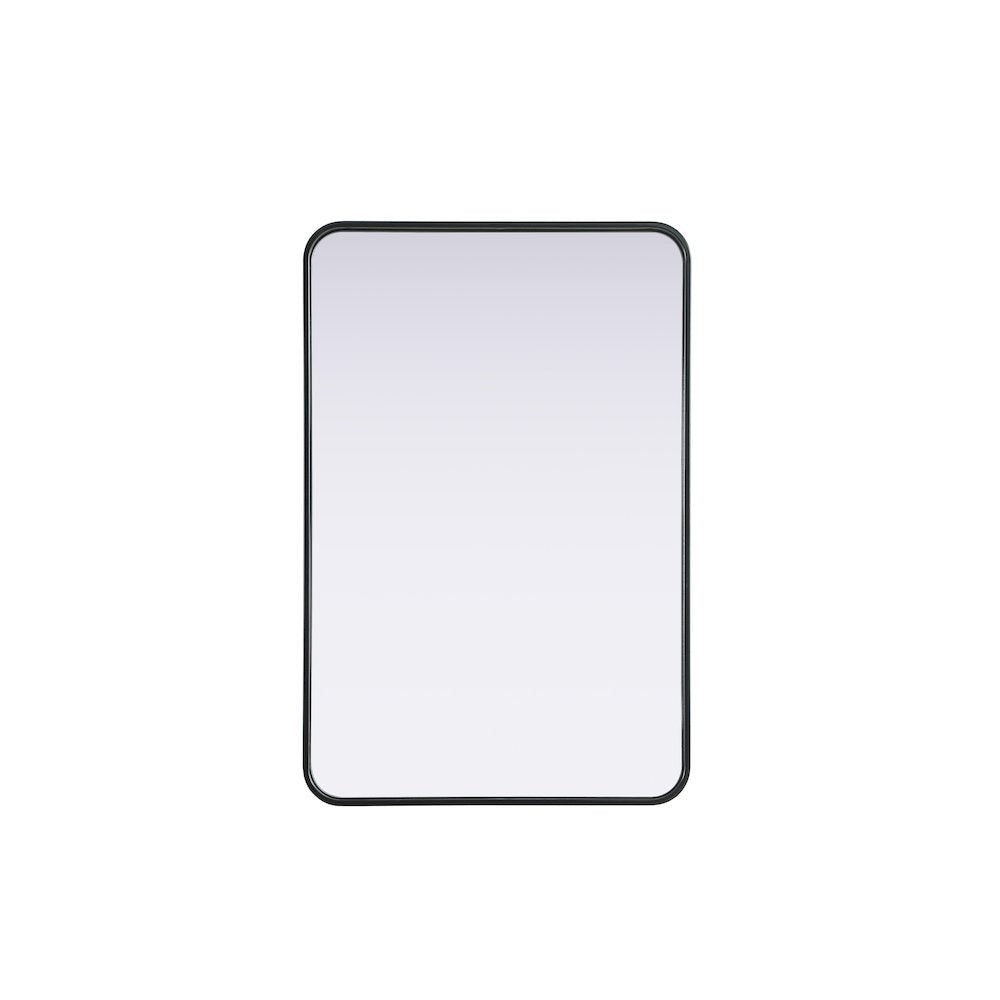 Contour Metal Rectangle Mirror 24x36 in Black