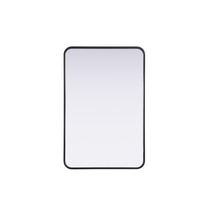 Contour Metal Rectangle Mirror 24x36 in Black