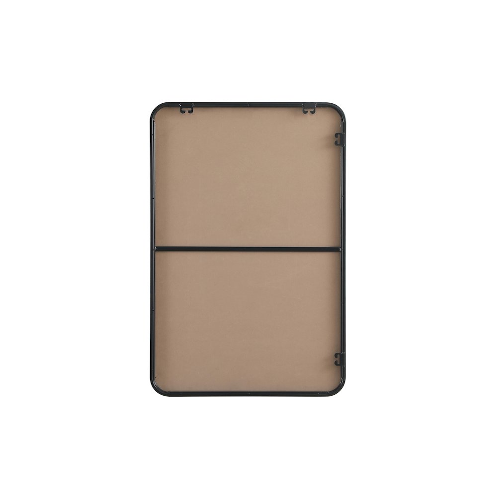 Contour Metal Rectangle Mirror 24x36 in Black