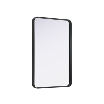 Contour Metal Rectangle Mirror 24x36 in Black