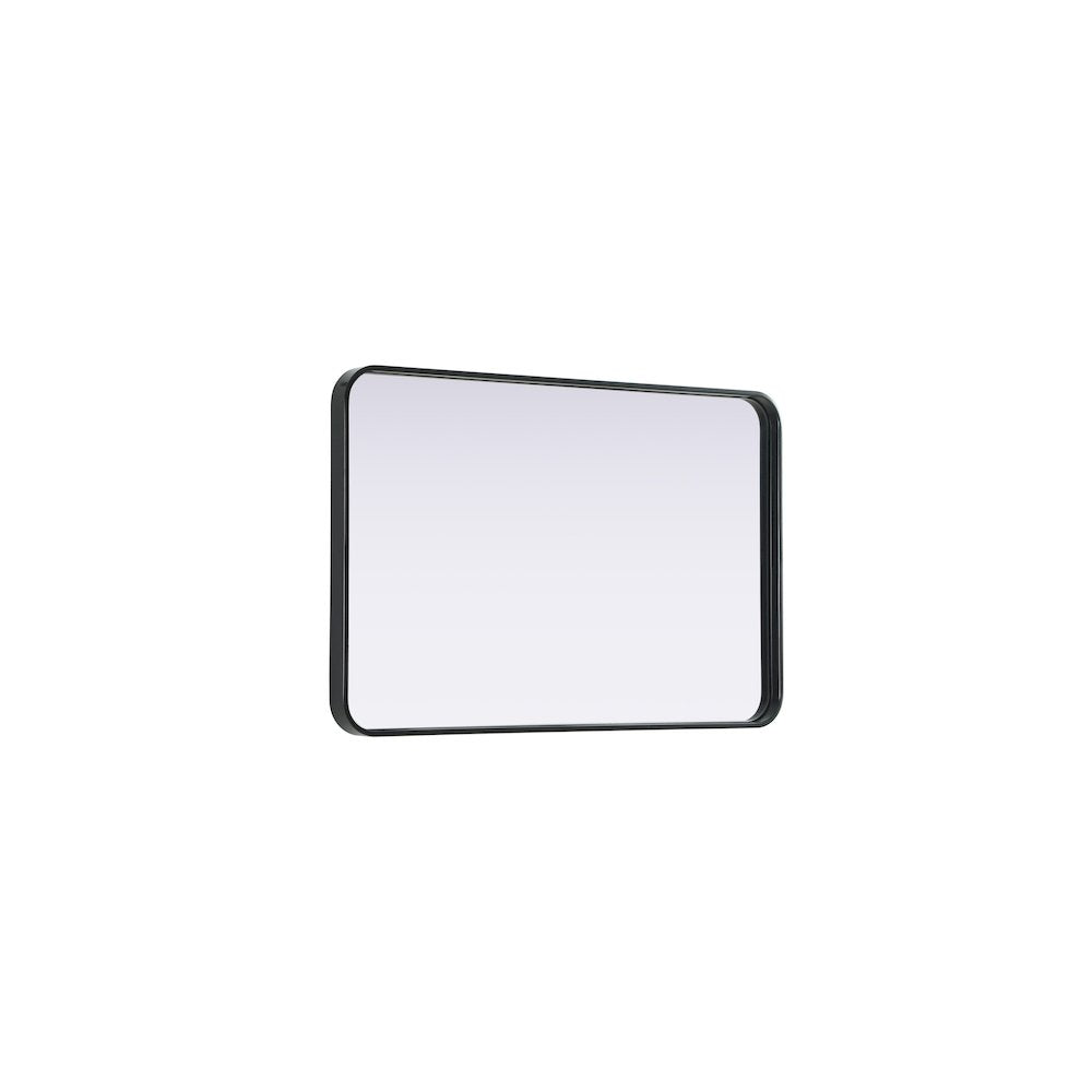 Contour Metal Rectangle Mirror 24x36 in Black