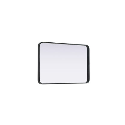 Contour Metal Rectangle Mirror 24x36 in Black