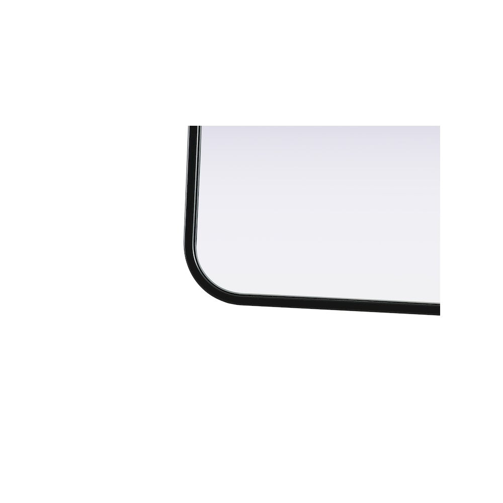 Contour Metal Rectangle Mirror 24x36 in Black