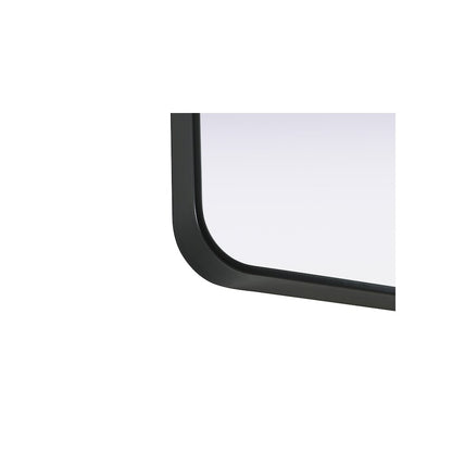 Contour Metal Rectangle Mirror 24x36 in Black