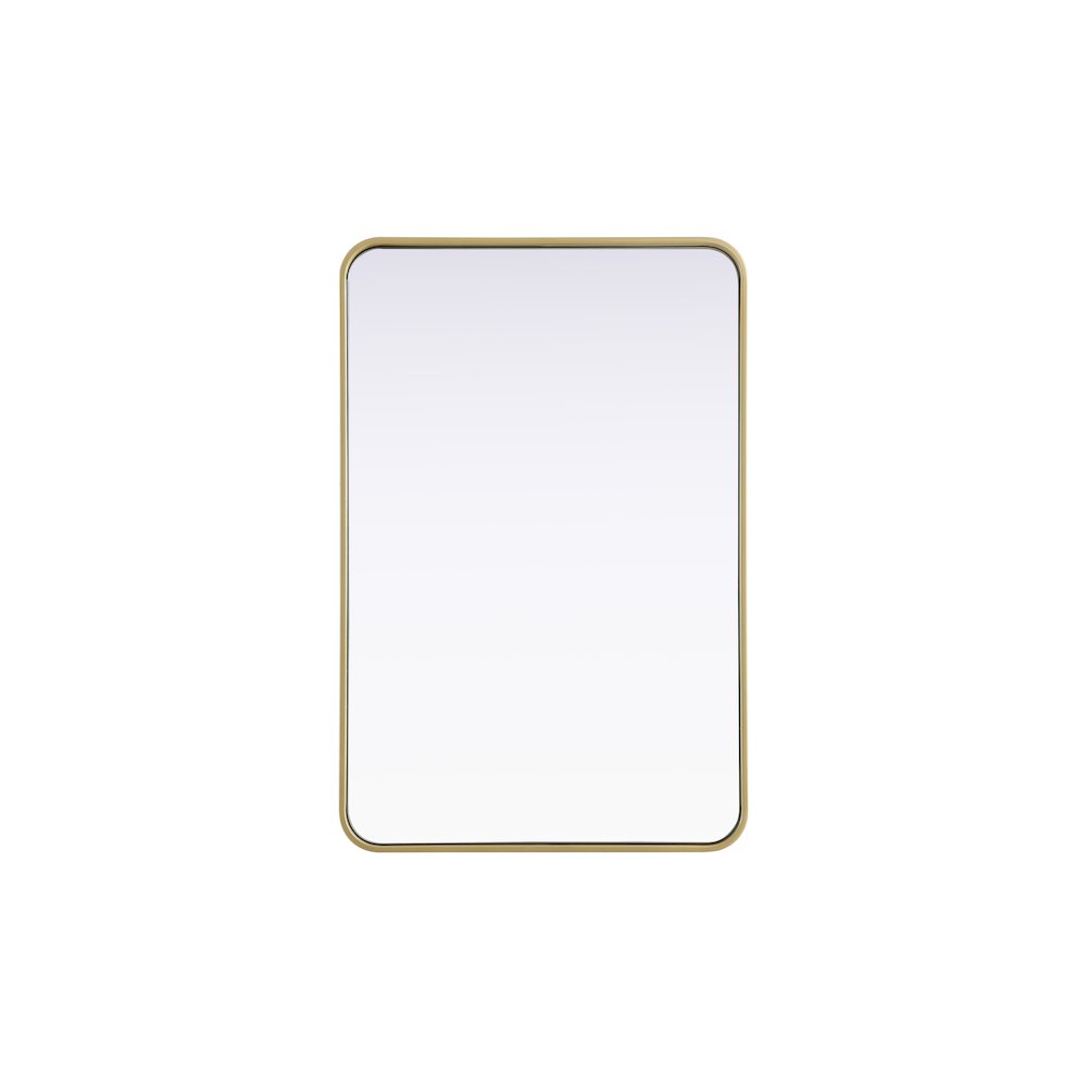 Contour Metal Rectangle Mirror 24x36 in Brass