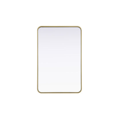 Contour Metal Rectangle Mirror 24x36 in Brass