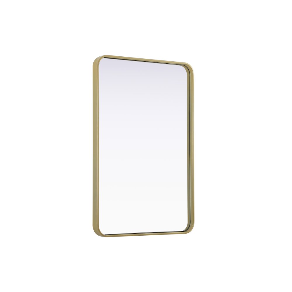 Contour Metal Rectangle Mirror 24x36 in Brass