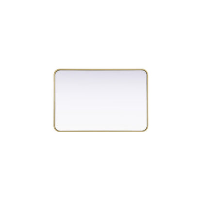 Contour Metal Rectangle Mirror 24x36 in Brass