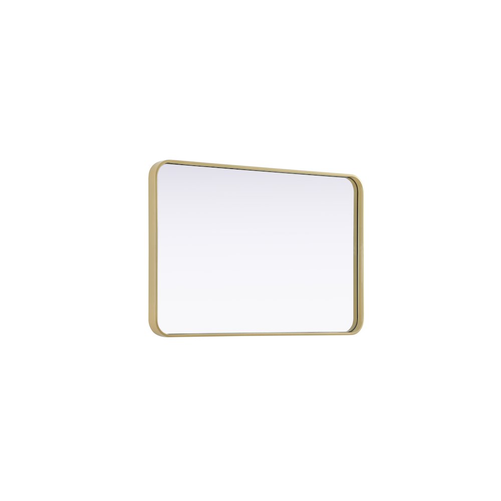 Contour Metal Rectangle Mirror 24x36 in Brass