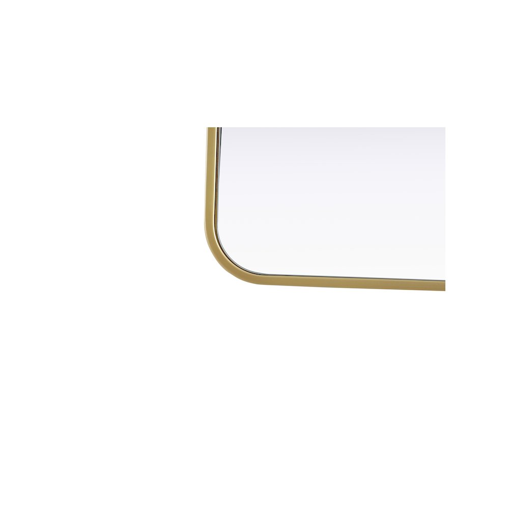 Contour Metal Rectangle Mirror 24x36 in Brass