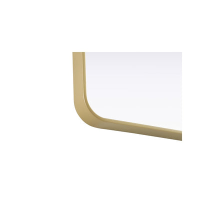 Contour Metal Rectangle Mirror 24x36 in Brass