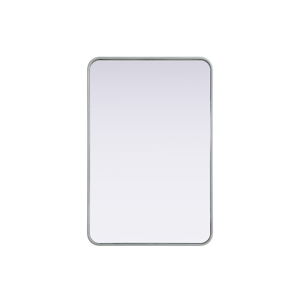 Contour Metal Rectangle Mirror 24x36 in Silver