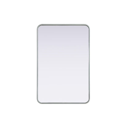 Contour Metal Rectangle Mirror 24x36 in Silver