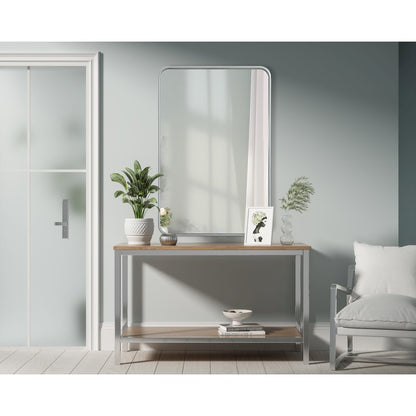 Contour Metal Rectangle Mirror 24x36 in Silver
