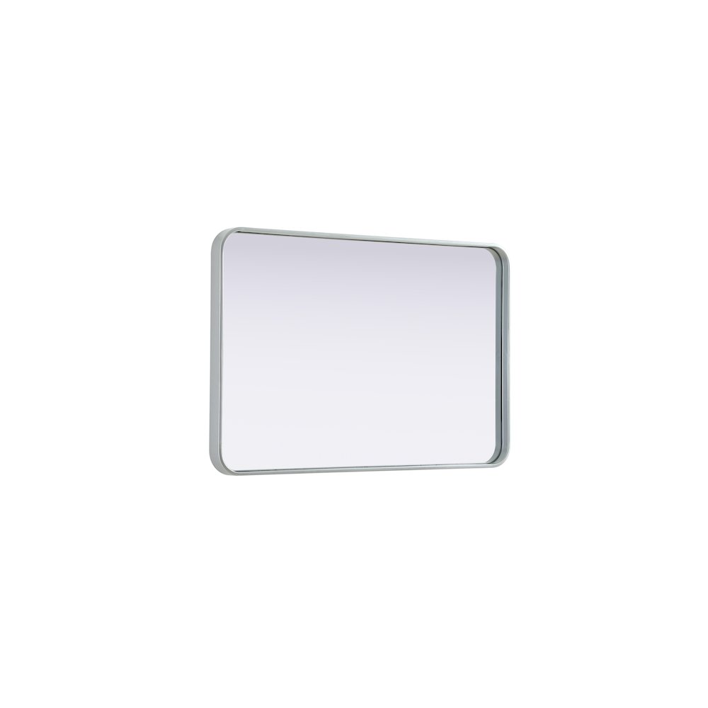 Contour Metal Rectangle Mirror 24x36 in Silver