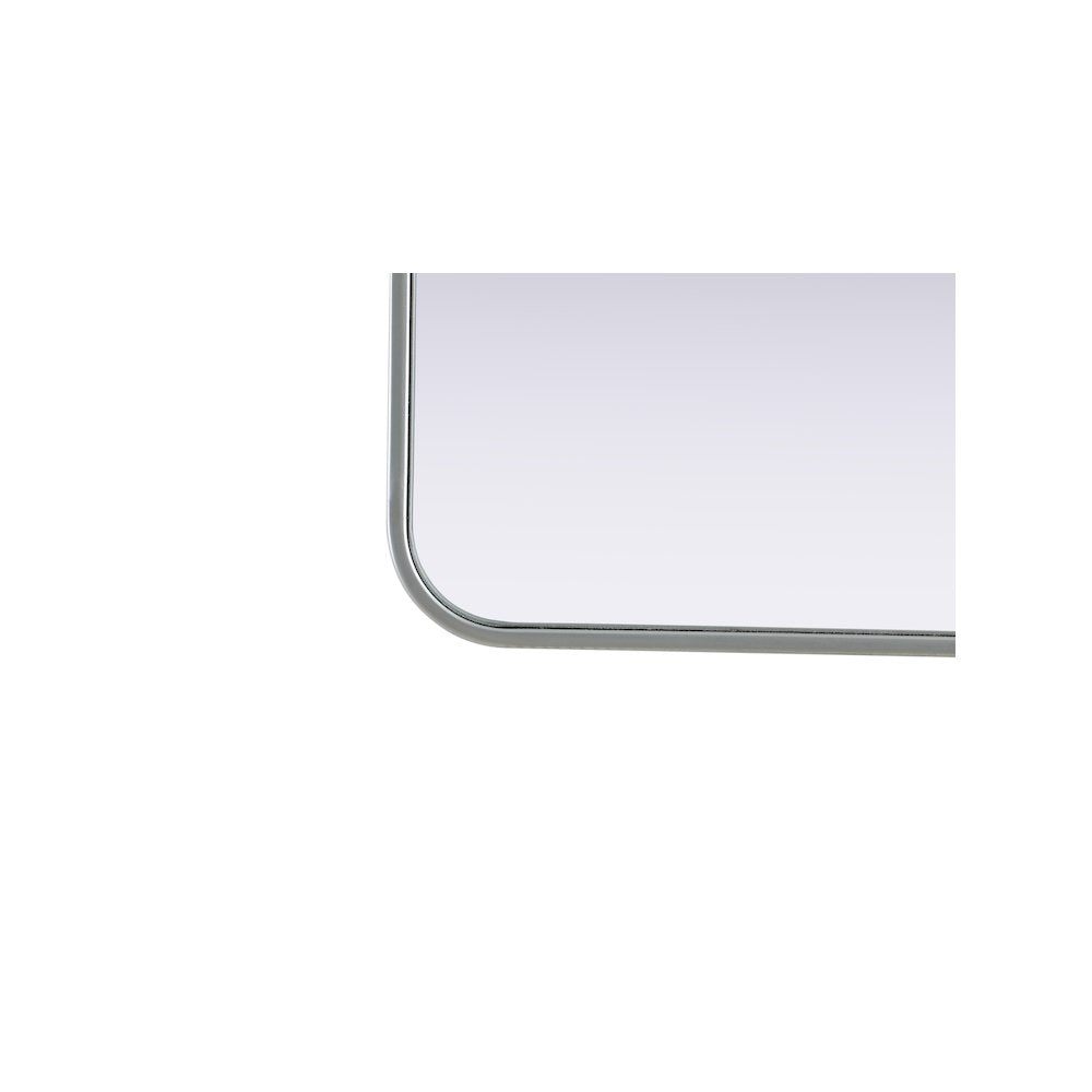 Contour Metal Rectangle Mirror 24x36 in Silver