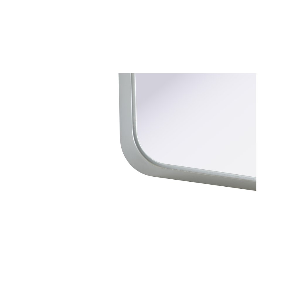 Contour Metal Rectangle Mirror 24x36 in Silver