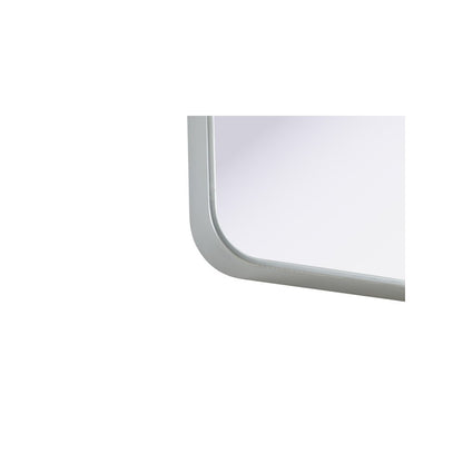 Contour Metal Rectangle Mirror 24x36 in Silver