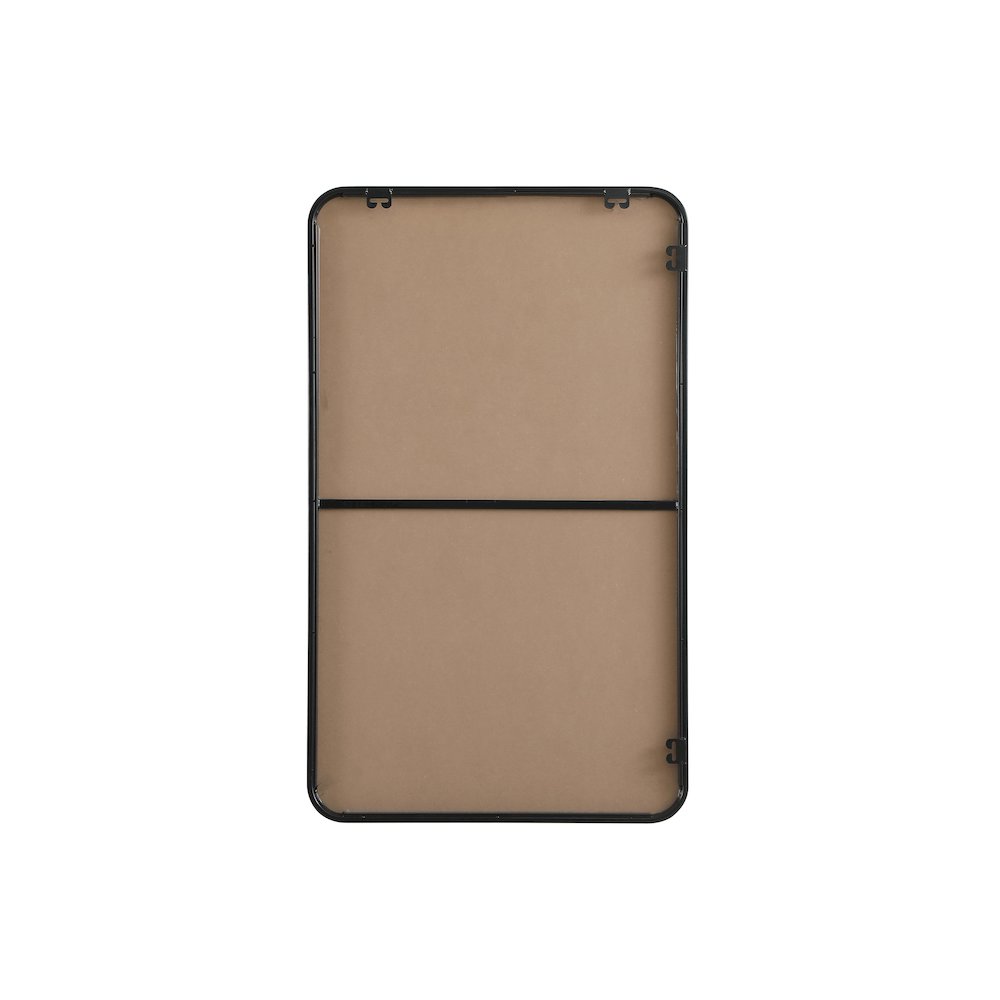 Contour Metal Rectangle Mirror 24x40 in Black