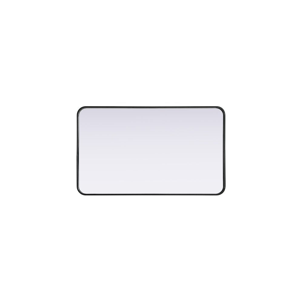 Contour Metal Rectangle Mirror 24x40 in Black